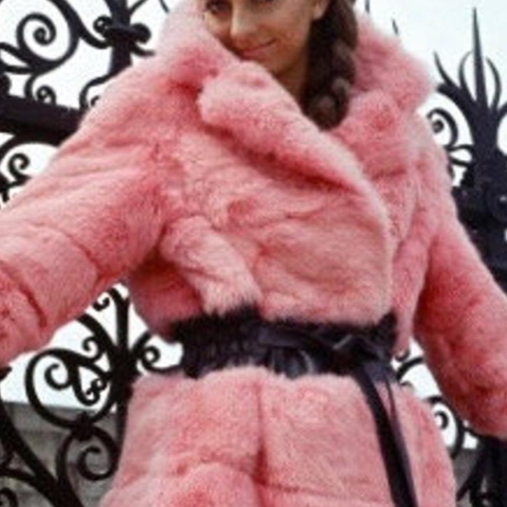 SOLD Vintage Pink Genuine Fur Jacket - Picture 9 of 9